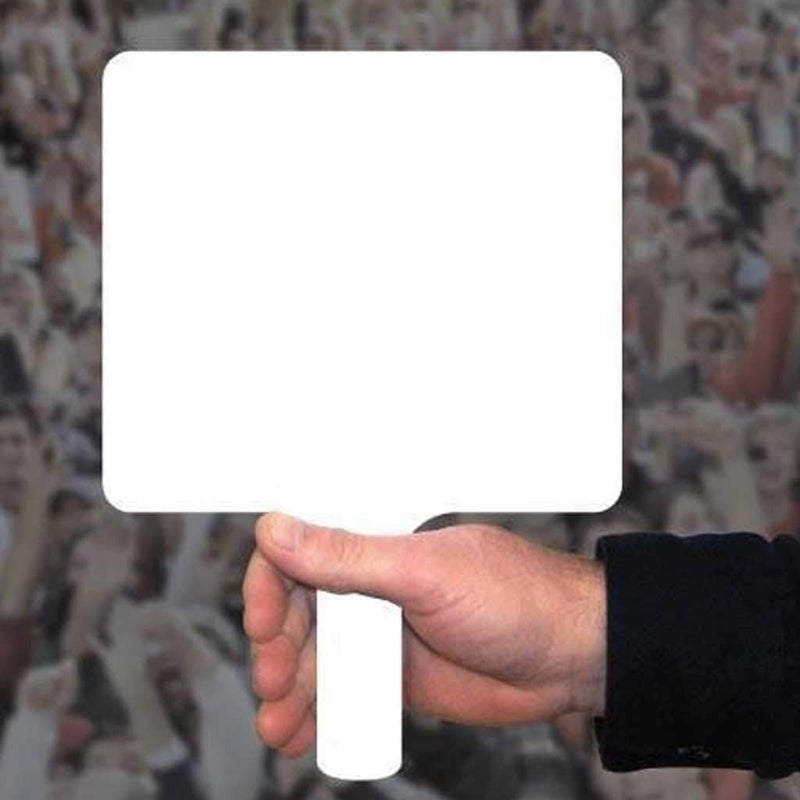 VictoryStore Church Fans Set of 12 Blank Plastic Hand Fans Made of Waterproof Corrugated Plastic 105 Inches by 8 Inches - Image 3