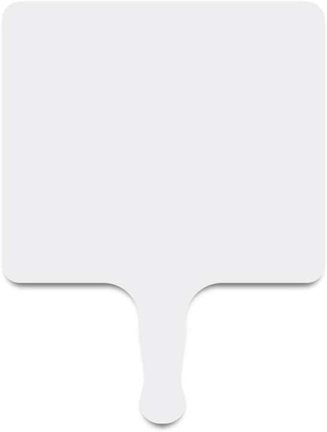 VictoryStore Church Fans Set of 12 Blank Plastic Hand Fans Made of Waterproof Corrugated Plastic 105 Inches by 8 Inches - Image 1