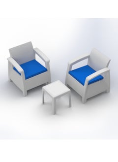 3MPlast Havana 2-Seater Set Rattan Modern Outdoor and Indoor Furniture, Coffee Table, and Waterproof Cushions  - Image 2