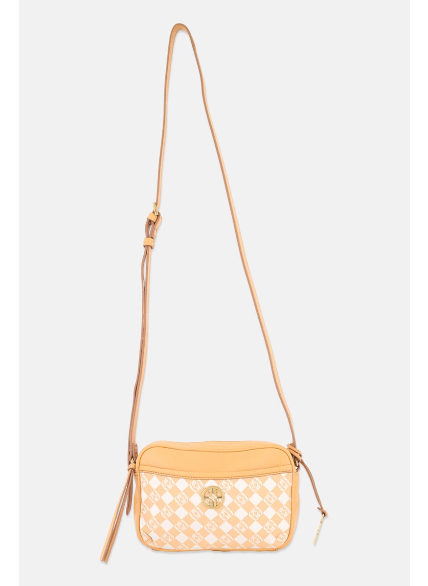 FOSSIL Women Embroidered  Cross Body Bag, 16 H x 23 L x 6 W cm, White  - Image 1
