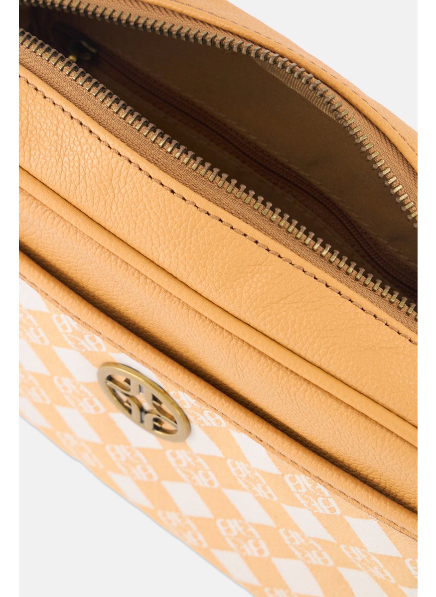 FOSSIL Women Embroidered  Cross Body Bag, 16 H x 23 L x 6 W cm, White  - Image 4