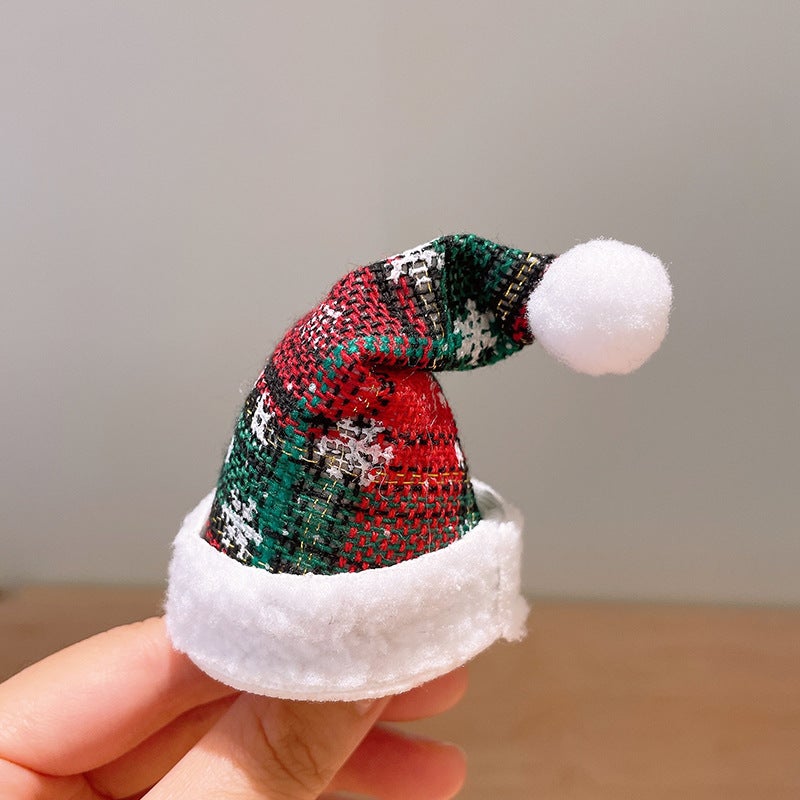 Generic Christmas Kids Cute Hat Hair Clip Antler Grip 6# snowflake droopy hat