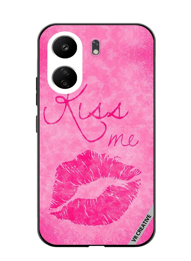 VR CREATIVE Protective Case Cover For Xiaomi Redmi 13C Kiss me Pink Design Multicolour - Image 1