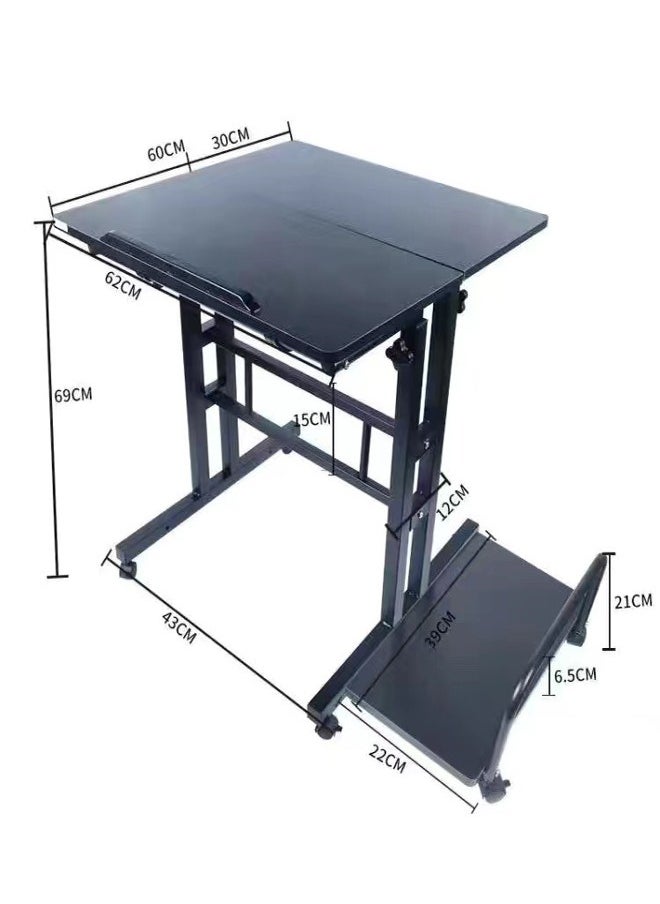 fashionhome - Modern Portable Multi Purpose Study Desktop Gaming Table 62 x 90 x 69 cm - Image 1