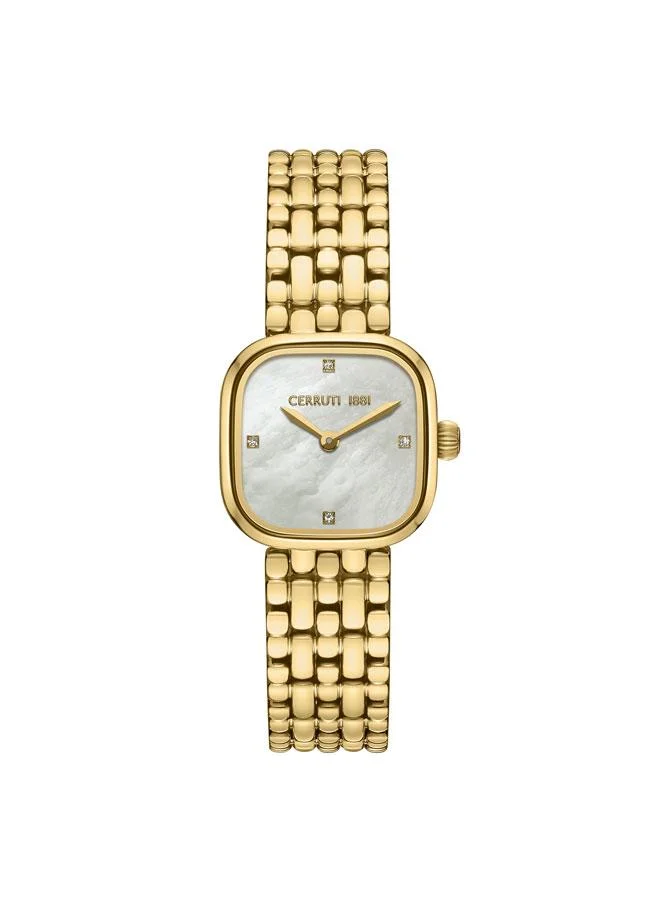 شيروتي 1881 Casena 26mm White Mother-of-pearl Dial Quartz Analog Watch For Women