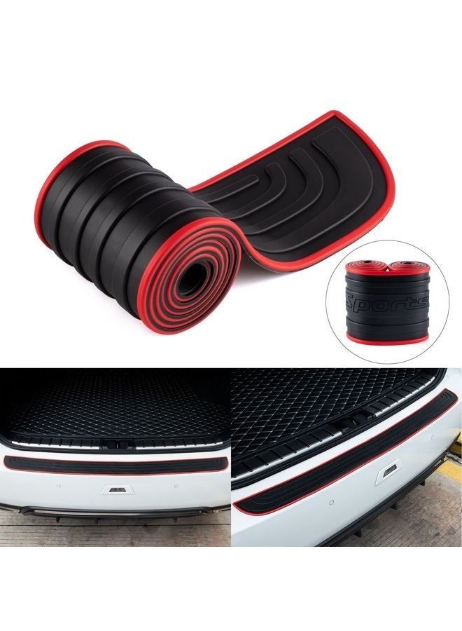 HOMESTAR Car Rear Bumper Protector, 35.5inch x2.75inch Car/SUV Universal Rubber Anti-Scratch Trunk Exterior Accessories（Black） - Image 1