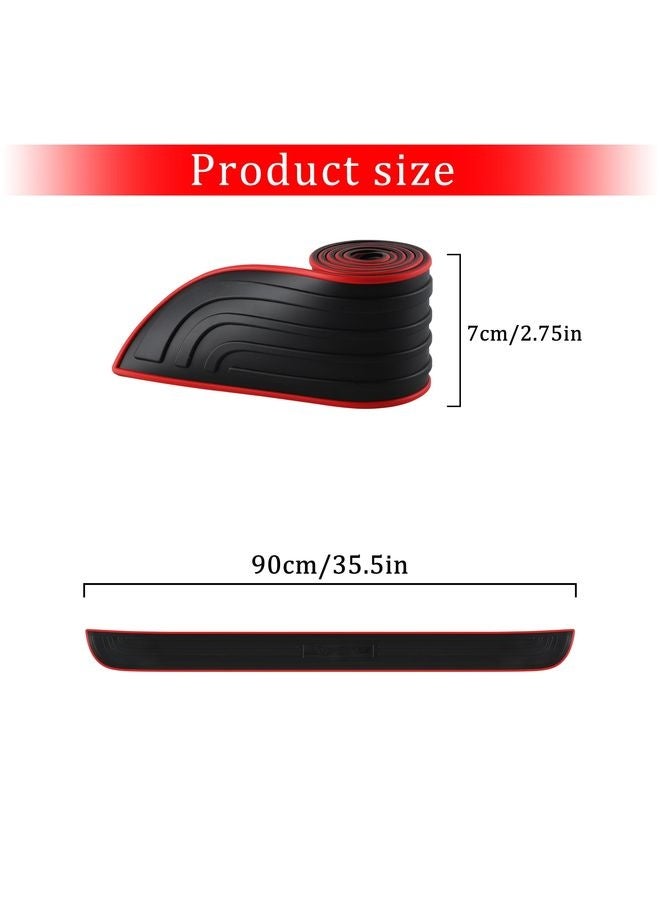 HOMESTAR Car Rear Bumper Protector, 35.5inch x2.75inch Car/SUV Universal Rubber Anti-Scratch Trunk Exterior Accessories（Black） - Image 2