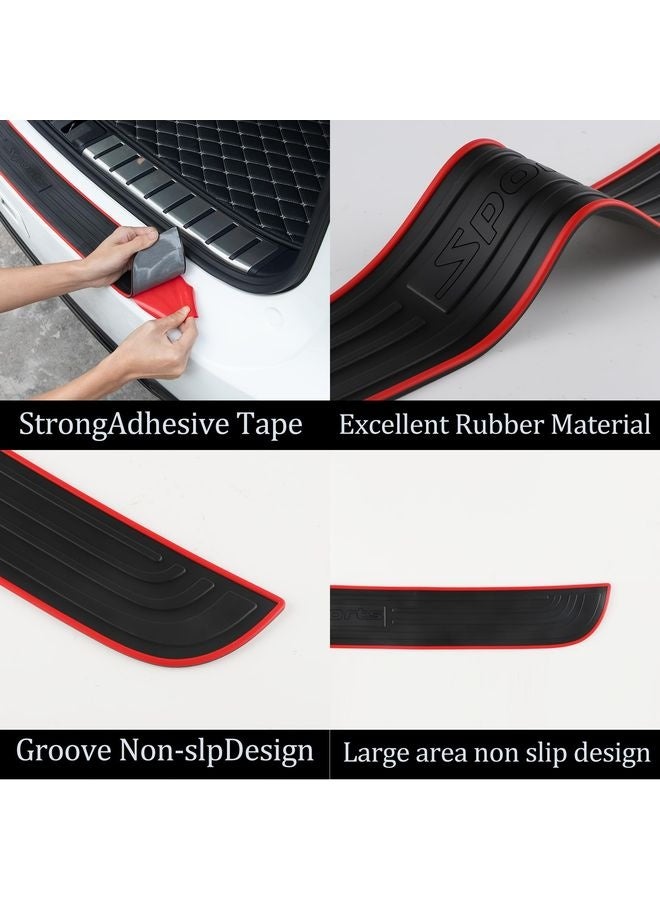 HOMESTAR Car Rear Bumper Protector, 35.5inch x2.75inch Car/SUV Universal Rubber Anti-Scratch Trunk Exterior Accessories（Black） - Image 3