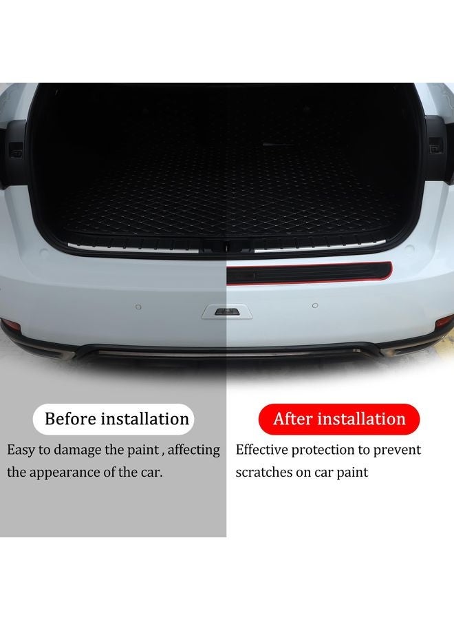HOMESTAR Car Rear Bumper Protector, 35.5inch x2.75inch Car/SUV Universal Rubber Anti-Scratch Trunk Exterior Accessories（Black） - Image 5