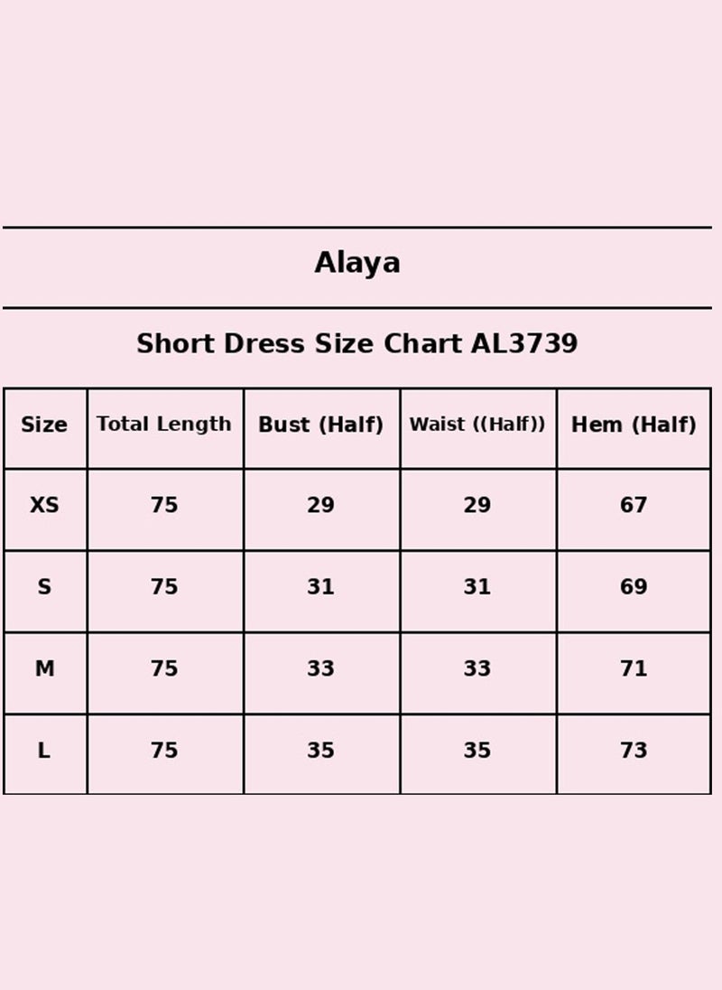 Alaya Women  Elasticated Waist Cotton Short Dress -AL3739 - Image 5