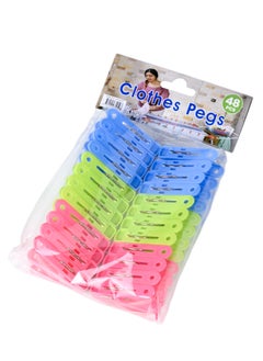 Mondex Mondex Durable Polypropylene Plastic Pegs for Laundry, Clothing Pins, Clothes Drying, and Outdoor Use, 48 Pieces  - Image 1