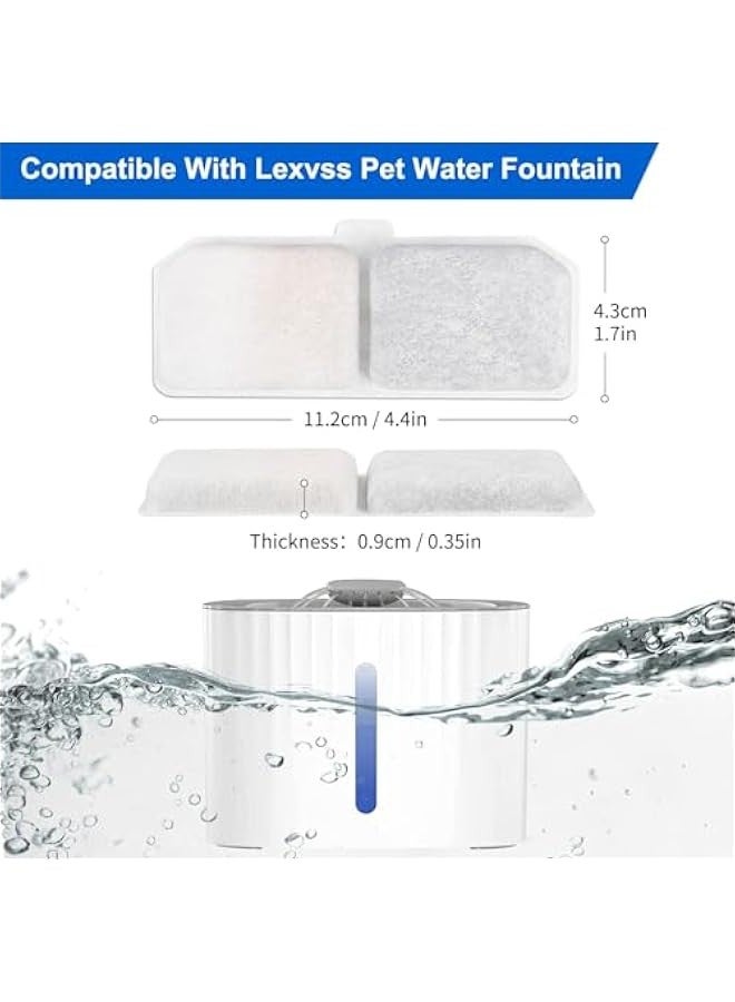 TRASSLE Cat Water Fountain Filters, Pet Water Fountain Filter Replacement Charcoal Water Fountain Filter Compatible with Cat Water Dispenser  - Image 3