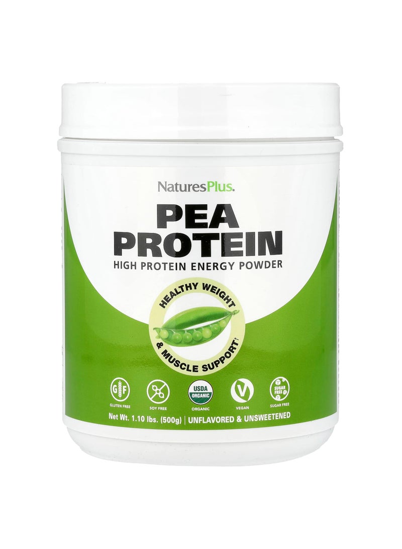 NaturesPlus Pea Protein, Unflavored, 1.1 lbs (500 g)