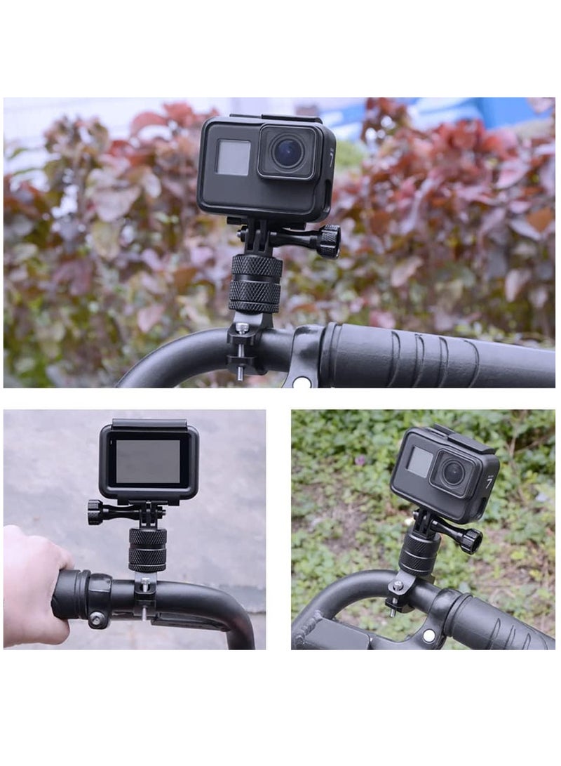 4 PCS Aluminum Tripod Mount Adapter 1/4 Screw Action Camera Tripod Mount for GoPro Hero 12 11 Insta360 ONE X3/X2/GO3 DJI Osmo Cameras (Black) - Image 4