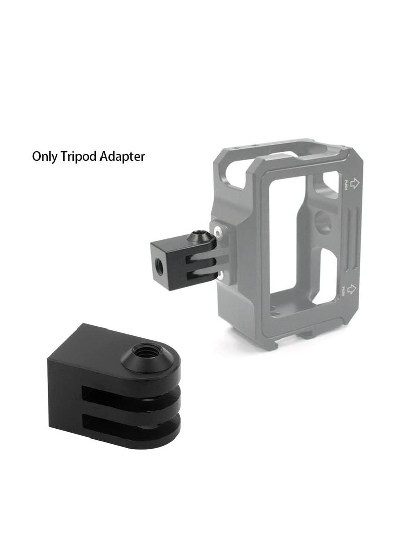 4 PCS Aluminum Tripod Mount Adapter 1/4 Screw Action Camera Tripod Mount for GoPro Hero 12 11 Insta360 ONE X3/X2/GO3 DJI Osmo Cameras (Black) - Image 5