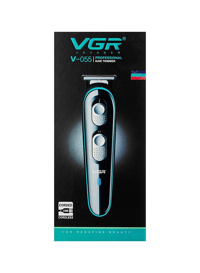 VGR Navigator V-055 USB Charging Men Hair Trimmer Black/Blue - Image 4