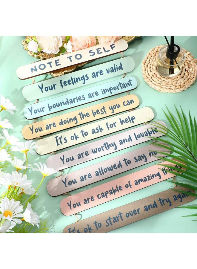 تذكيرات الصحة النفسية، ديكورات فنية جدارية، علاجات نفسية إيجابية، ديكورات مكتبية، هدايا لطلاب الإرشاد النفسي، فصول دراسية (ألوان باستيل) - Image 4