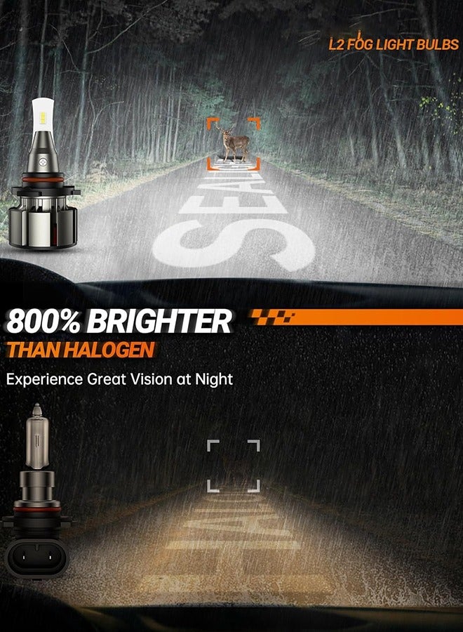 general 9005 9006 Light Bulbs Combo 2024 Upgraded, 800% 48000LM Super Bright L2 9005/HB3 9006/HB4 Hi/Lo Light Bulbs Combo with 15000RPM Cooling Fan, 5 Min Plug-N-Play,Pack of 2 - Image 2