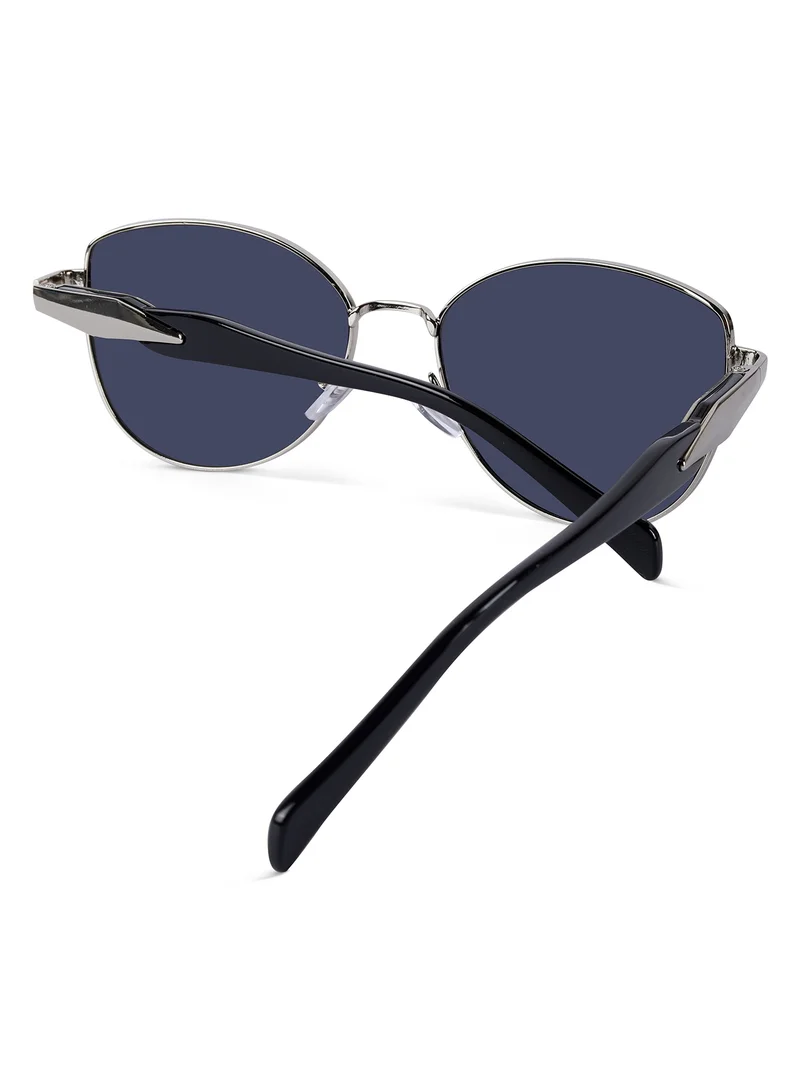 Woggles Red Pappy Nyctara Silver Cateye Sunglasses