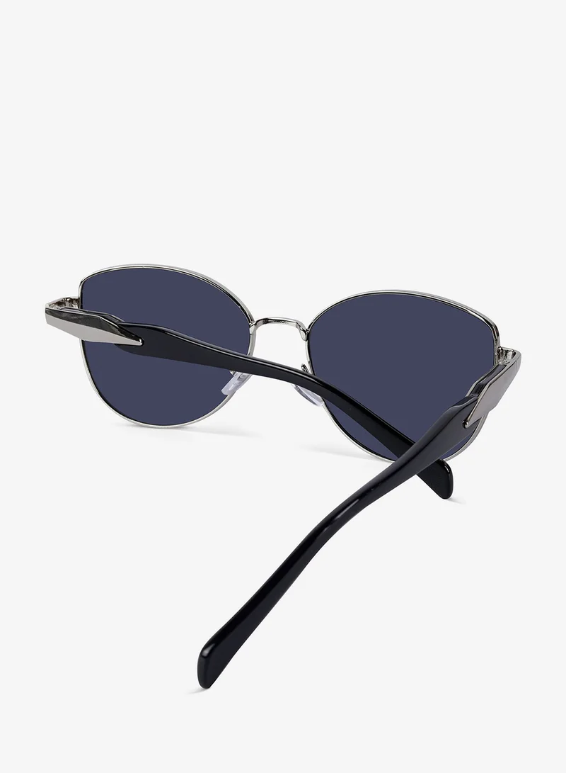 Woggles Red Pappy Nyctara Silver Cateye Sunglasses