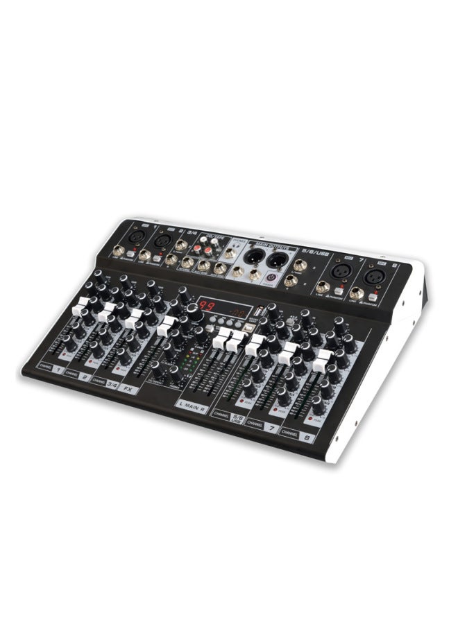 Professional 4/6/8 Small Mixer Stage Performance Wedding Conference Home Bluetooth Playback With Usb Flash Disk - Image 1