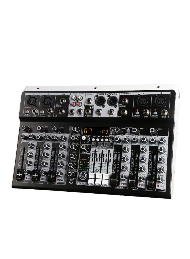 Professional 4/6/8 Small Mixer Stage Performance Wedding Conference Home Bluetooth Playback With Usb Flash Disk - Image 5