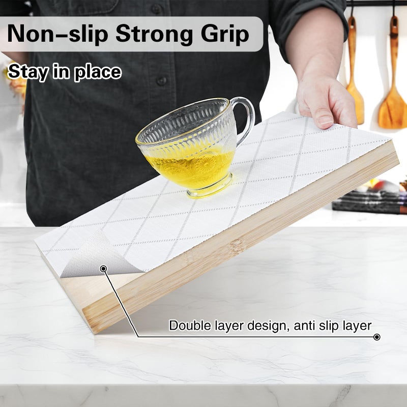 GTJ Shelf and Drawer Liner for Kitchen Cabinet,Non-Adhesive Cabinet Liners for Shelves Non-Slip Kitchen Drawer Liner Rhombus, 12" W x 240" L - Image 2
