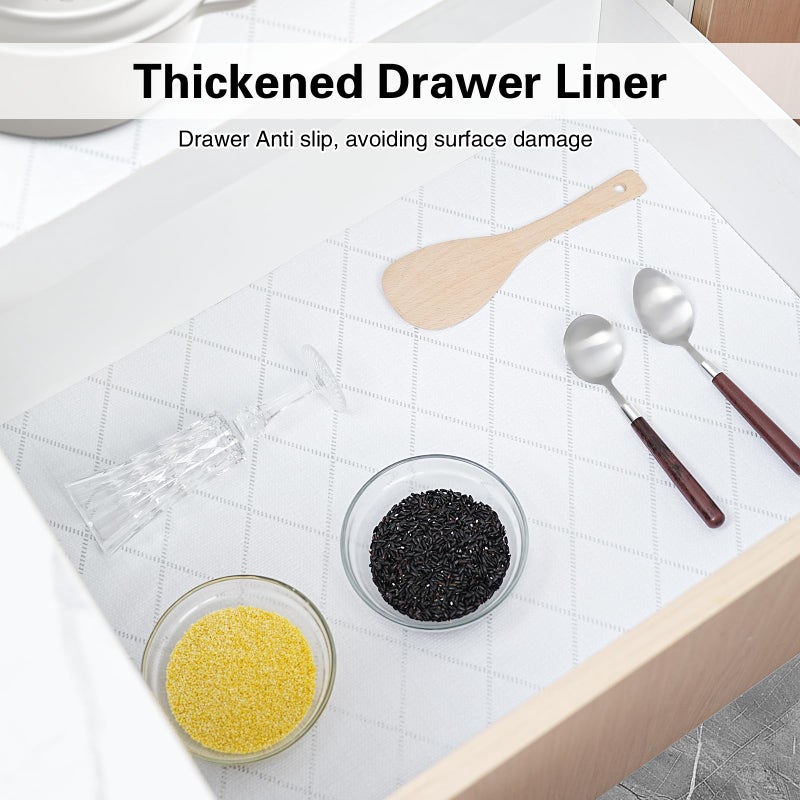 GTJ Shelf and Drawer Liner for Kitchen Cabinet,Non-Adhesive Cabinet Liners for Shelves Non-Slip Kitchen Drawer Liner Rhombus, 12" W x 240" L - Image 3