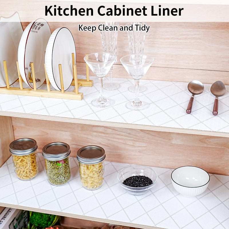 GTJ Shelf and Drawer Liner for Kitchen Cabinet,Non-Adhesive Cabinet Liners for Shelves Non-Slip Kitchen Drawer Liner Rhombus, 12" W x 240" L - Image 5