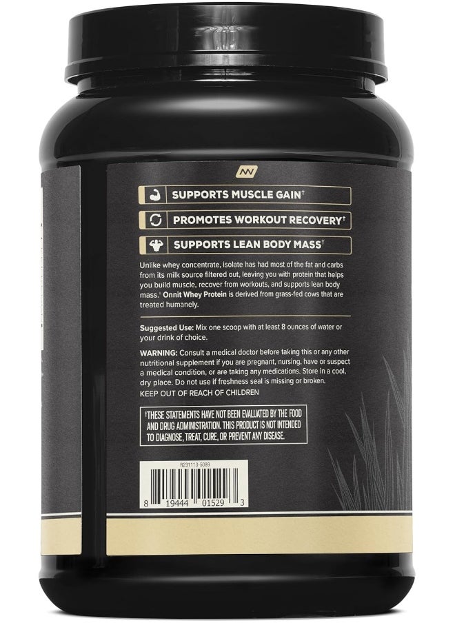 Onnit - Grass Fed Whey Isolate Protein - Vanilla (30 Servings) - Image 1