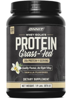 Onnit Grass Fed Whey Isolate Protein - Vanilla (30 Servings)  - Image 1