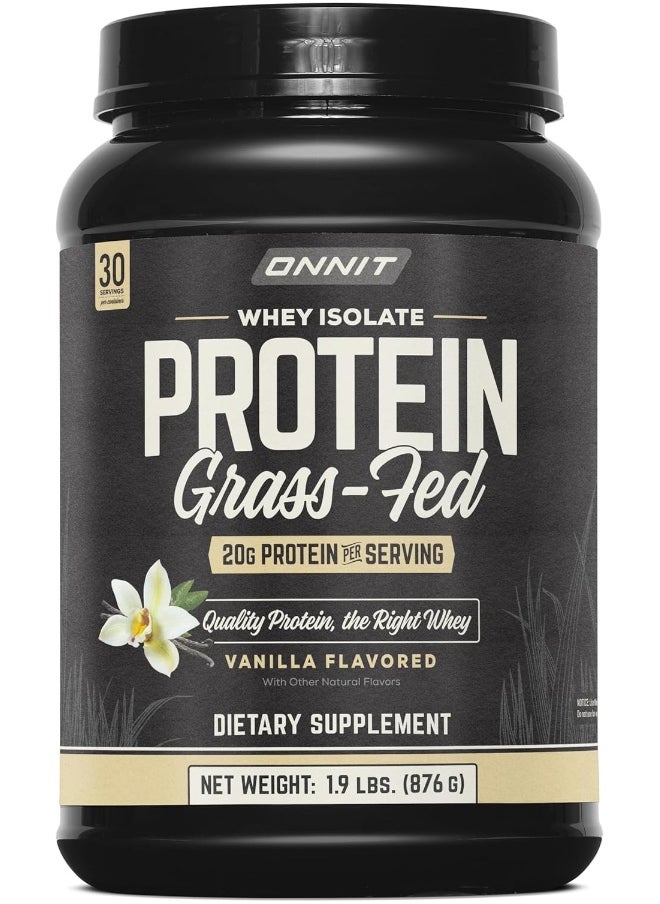 Onnit - Grass Fed Whey Isolate Protein - Vanilla (30 Servings) - Image 1