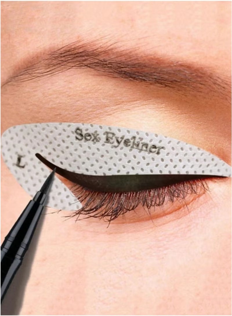Generic 24-Piece Eyeliner Stencil Stickers, Multifunctional Eye Makeup Stencil for Eyeliner Eye shadow, Makeup Stencil Stickers Suitable for All Eye Shapes - Image 2