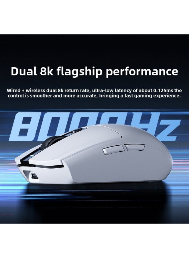 MCHOSE Mai From G3 Wireless Game Office Mouse 2.4G/Bluetooth/Wired Three-Mode Lightweight Mouse-Color:G3 A 500mah White - Image 3