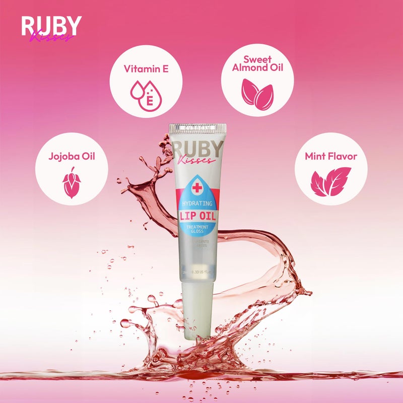 Ruby Kisses Hydrating Lip Oil Clear RLO01 (2 PACK) - Image 2