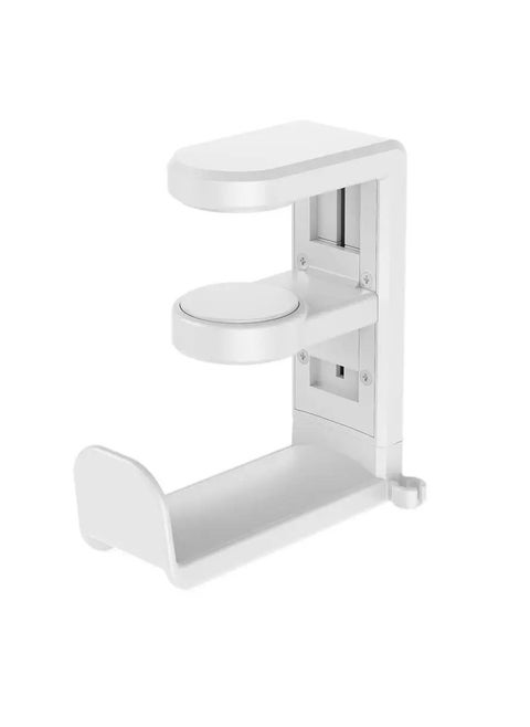 Rotating Headphone Stand, 360 Degree Rotating Headphone Holder, Adjustable Clamp On Gaming Headset Desk Hanger, Portable Headphone Hanger Hook For Controller Headphones, (1pc, White)