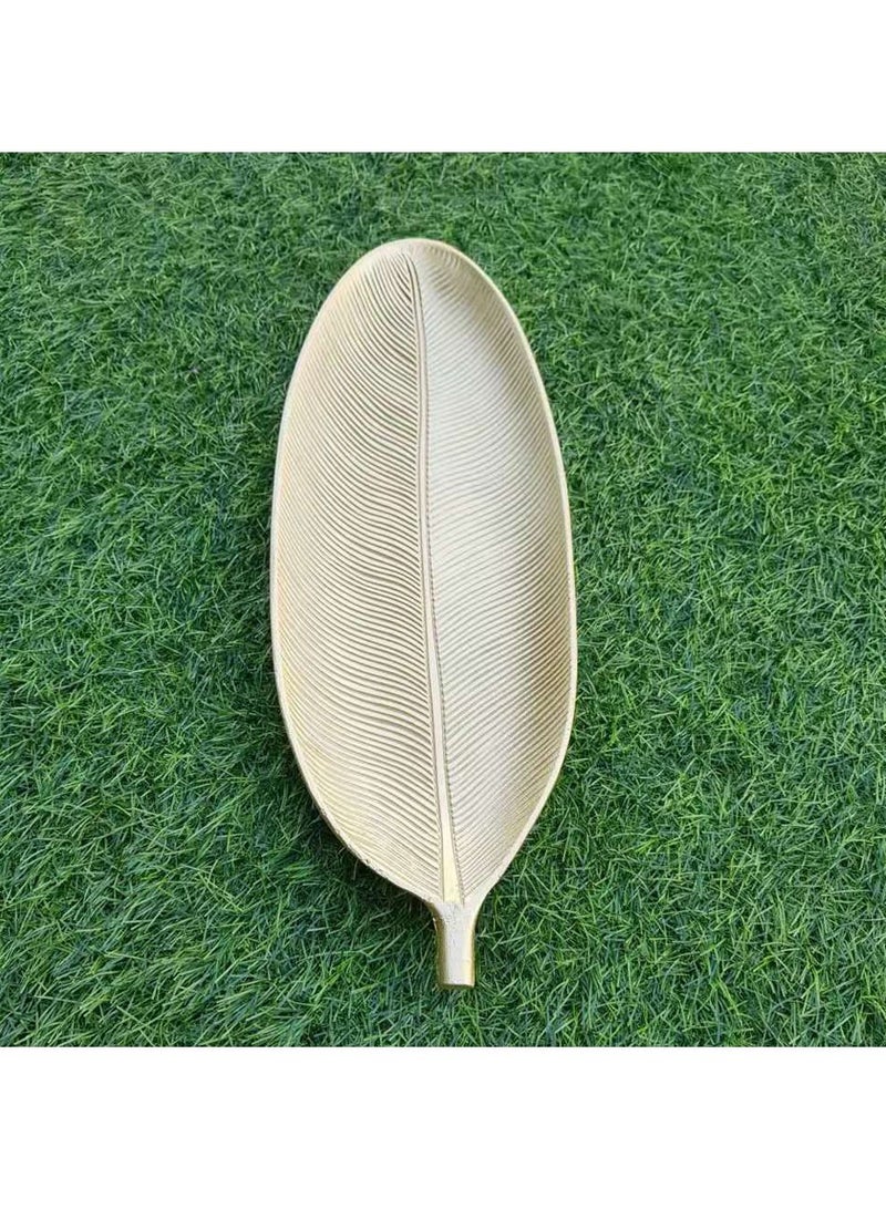 FFD Wooden Leaf Design Serving Tray Dish Decorative Jewelry Leaf Platter Serving Plate For Fruit Dates Chocolate Cakes - Image 1