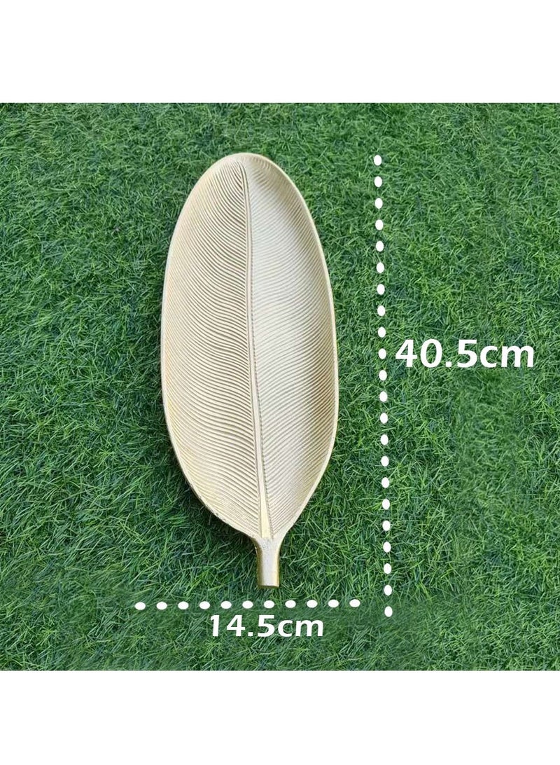 FFD Wooden Leaf Design Serving Tray Dish Decorative Jewelry Leaf Platter Serving Plate For Fruit Dates Chocolate Cakes - Image 3