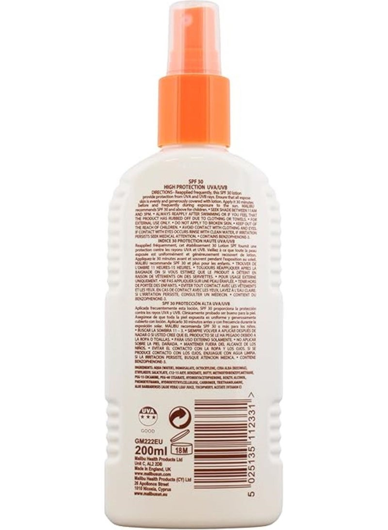 ماليبو بخاخ لوشن واقي من الشمس SPF 30 بحماية UVA/UVB – 200 مل - Image 2