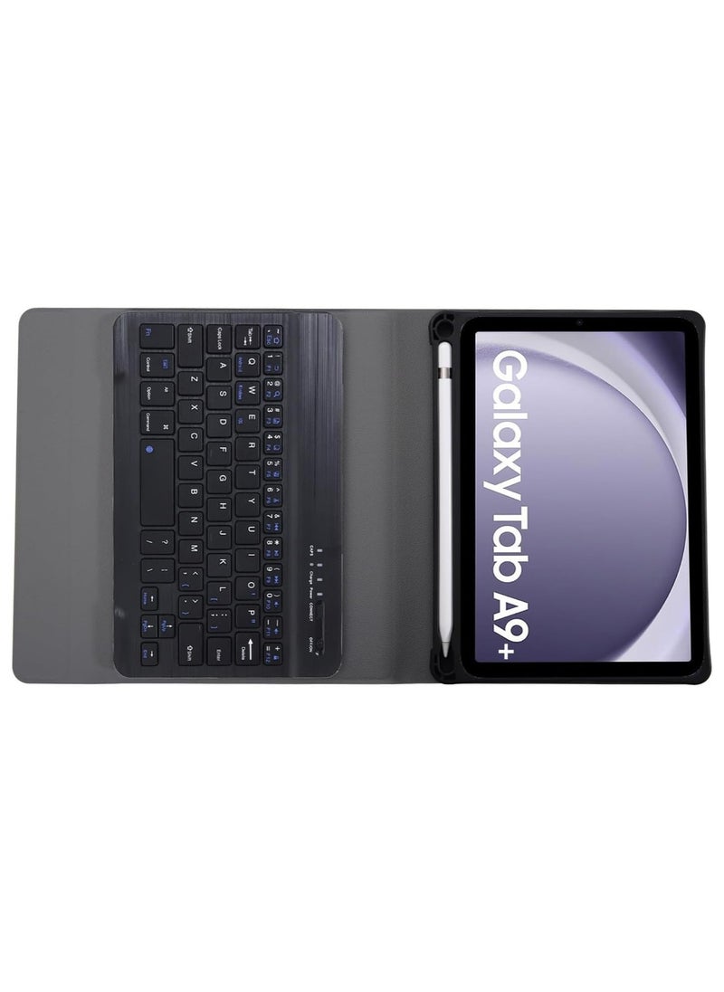 TWEGGON Keyboard Case for Samsung Tab A9 Plus 11" SM-X210 / SM-X215 / SM-X216 with Pen Holder Black  - Image 3
