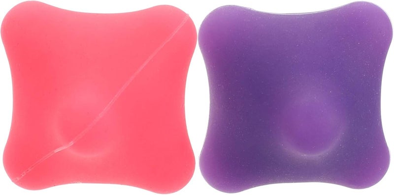 HEALLILY 2 قطع كرات تدليك اليد من السيليكون لعلاج نقاط الضغط كرات تدليك سداسية لآلام العضلات والكتفين والرقبة - Image 1