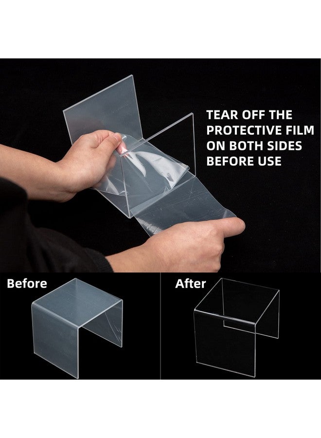 ihomecooker 8 Pack Clear Acrylic Riser Square Display Stand For Cupcakes, Arts and Crafts (6X6X6 INCH) - Image 3