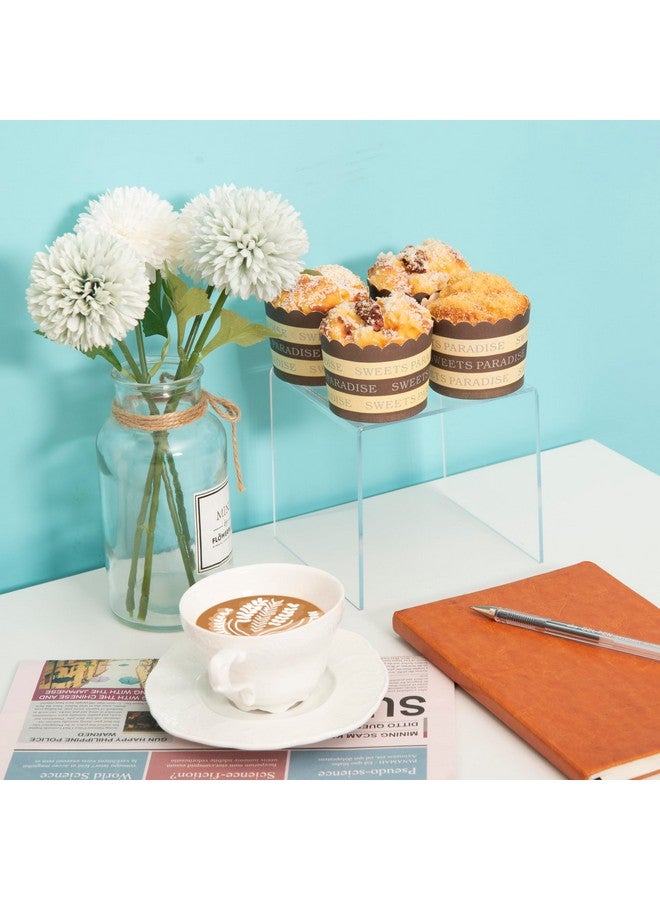 ihomecooker 8 Pack Clear Acrylic Riser Square Display Stand For Cupcakes, Arts and Crafts (6X6X6 INCH) - Image 4