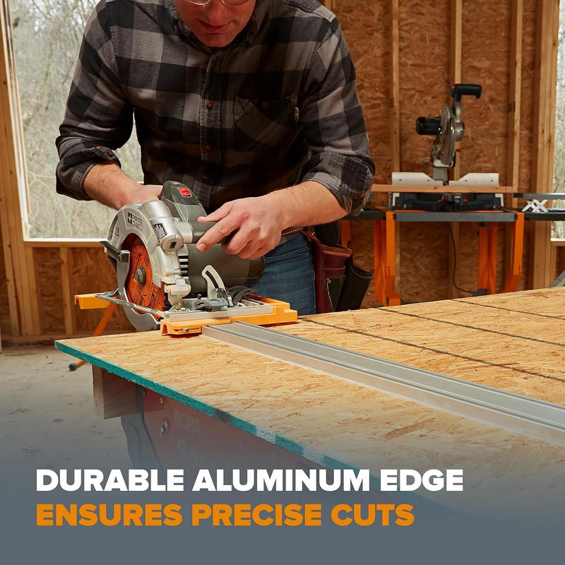 BORA 50” NGX Circular Saw Guide Rail, Clamp Edge for Circular Saws, Great for Straight Cross-Cutting Plywood Sheets and Routing Dados, 544050 - Image 3
