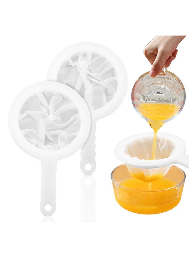 2PCS Nylon Mesh Strainer,Plastic Mesh Strainer for Milk Strainer & Ultra Fine Mesh Strainer - Image 1