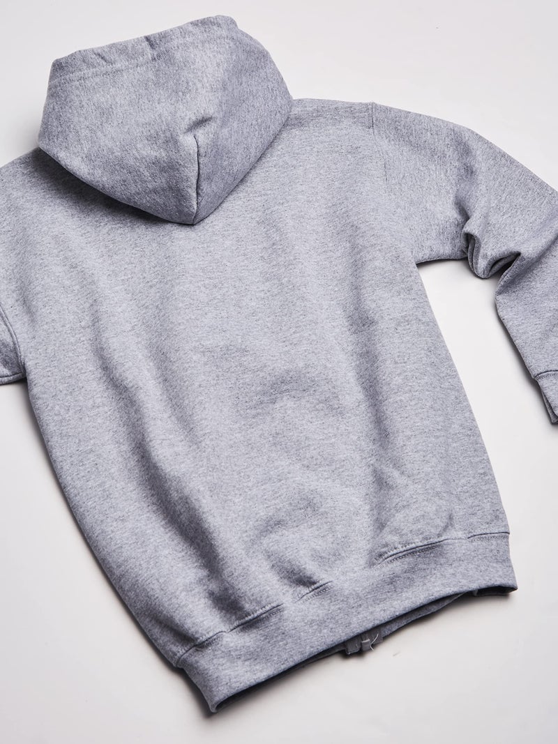 Gildan Youth Full Zip Hoodie Sweatshirt, Style G18600B, Sport Grey, Medium - Image 3