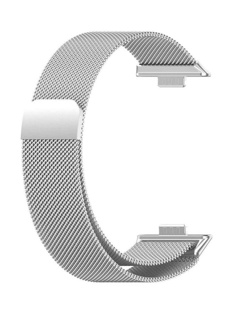 DKNG Huawei Watch Fit 4 Pro/Fit 4/Fit 3 Adjustable Magnetic Stainless Steel Smartwatch Replacement Strap Silver - Image 1