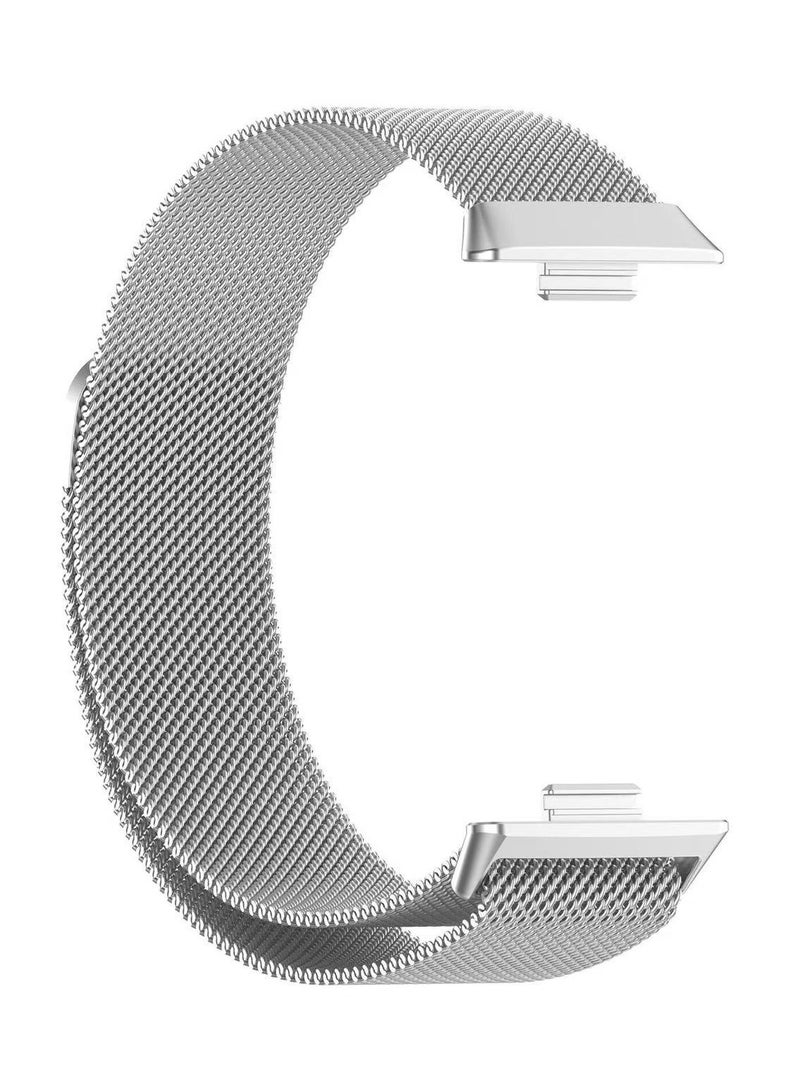 DKNG Huawei Watch Fit 4 Pro/Fit 4/Fit 3 Adjustable Magnetic Stainless Steel Smartwatch Replacement Strap Silver - Image 2