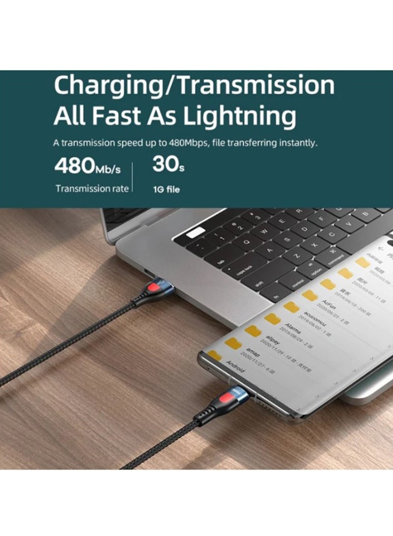 ريماكس كابل بيانات شحن سريع RC-188i، Lesu Pro بطول 1 متر PD20W من النوع C إلى 8 دبوس من سبائك الألومنيوم (أسود) - Image 3