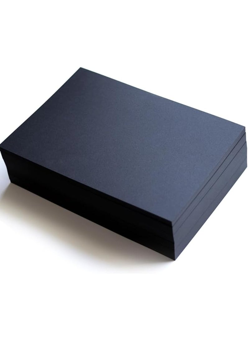 firstnock Black Card Stock 10 x15 cm 120GSM Black Color blank Cardstock A6 Black Card Paper 100 PCS  - Image 1
